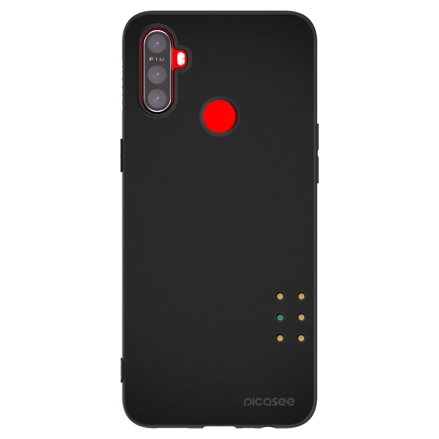 Picasee silikonowe czarne etui na Realme C3 - Pulse