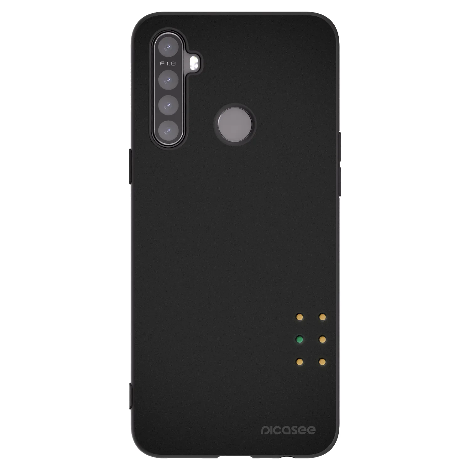 Picasee silikonowe czarne etui na Realme 5 - Pulse