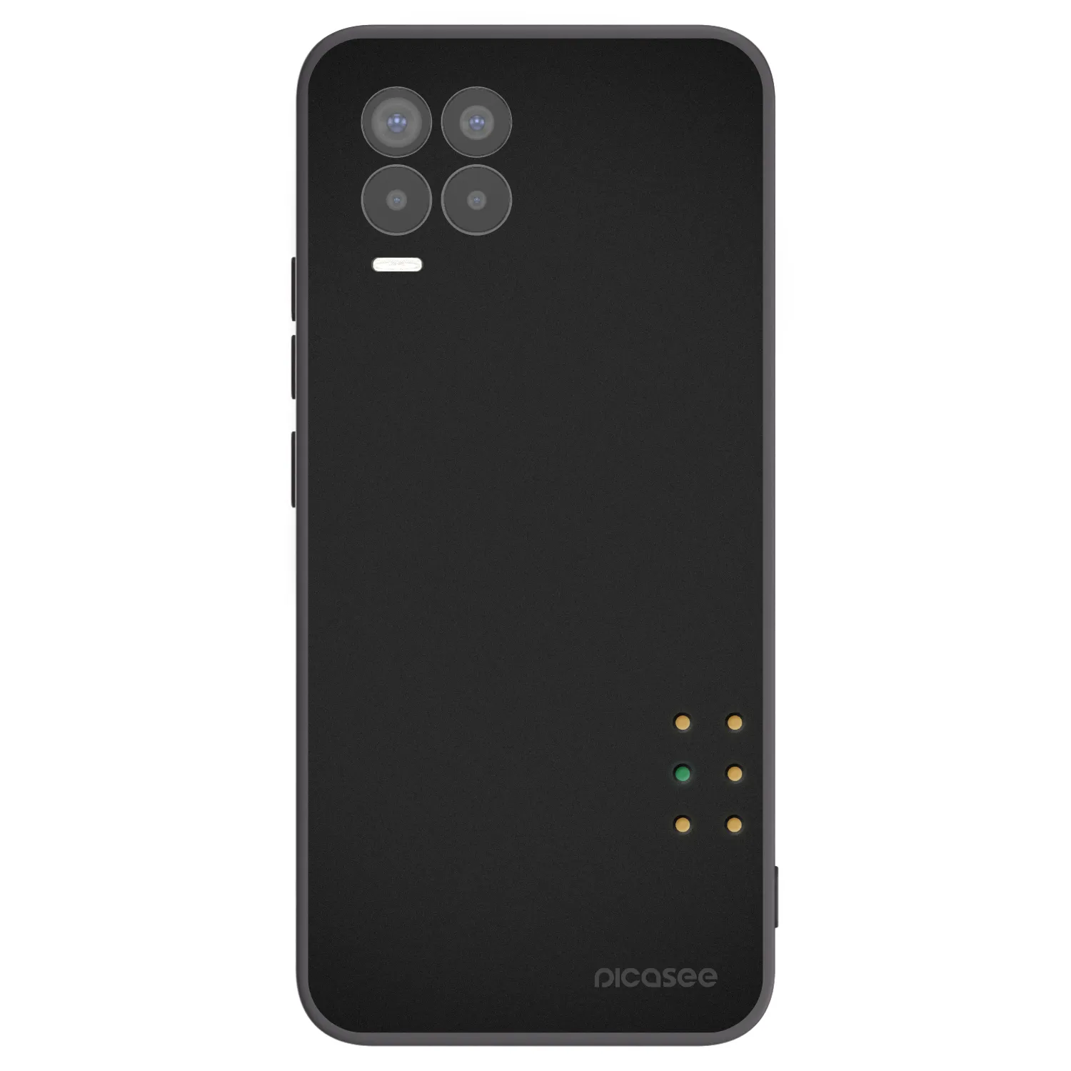 Picasee silikonowe czarne etui na Realme 8 Pro - Pulse