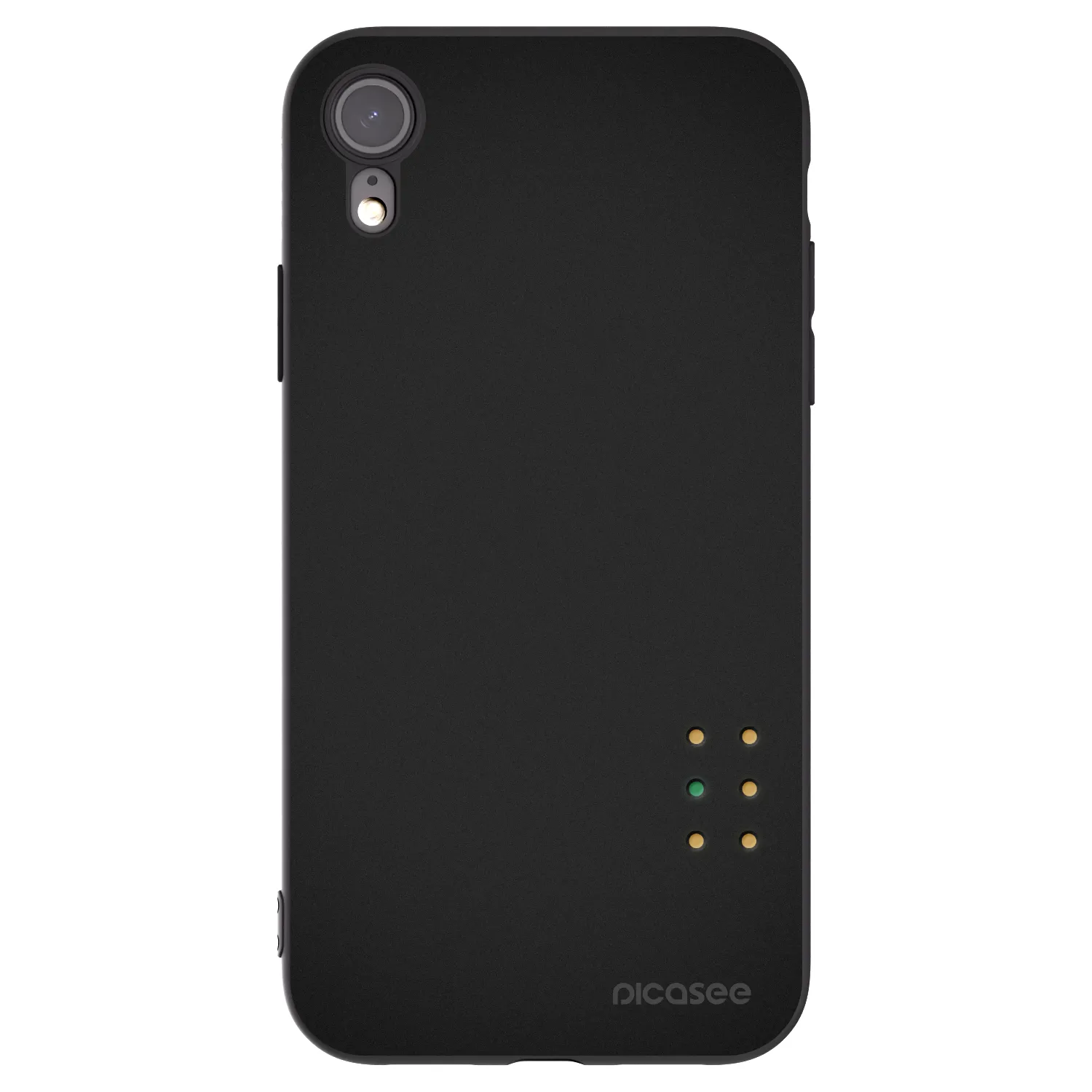 Picasee silikonowe czarne etui na Apple iPhone XR - Pulse