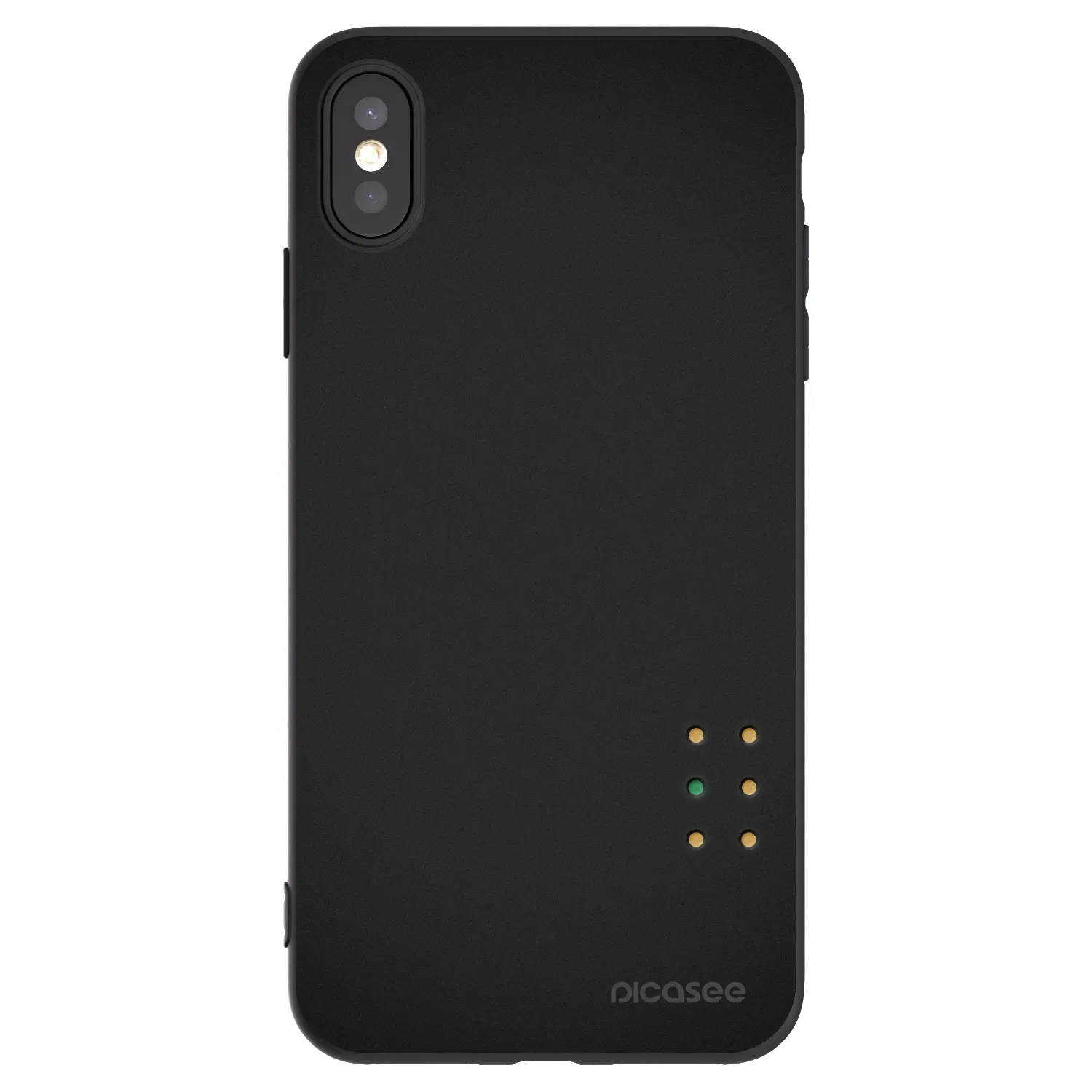 Picasee silikonowe czarne etui na Apple iPhone XS Max - Pulse