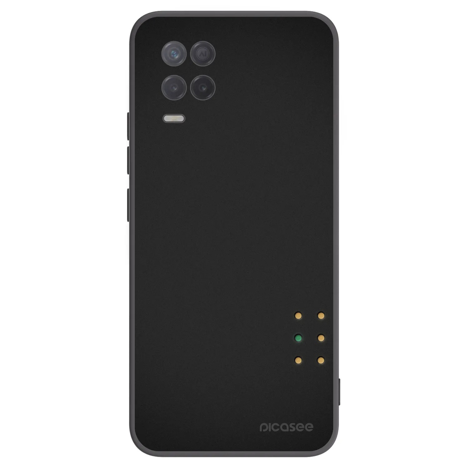 Picasee silikonowe czarne etui na Realme 8 5G - Pulse