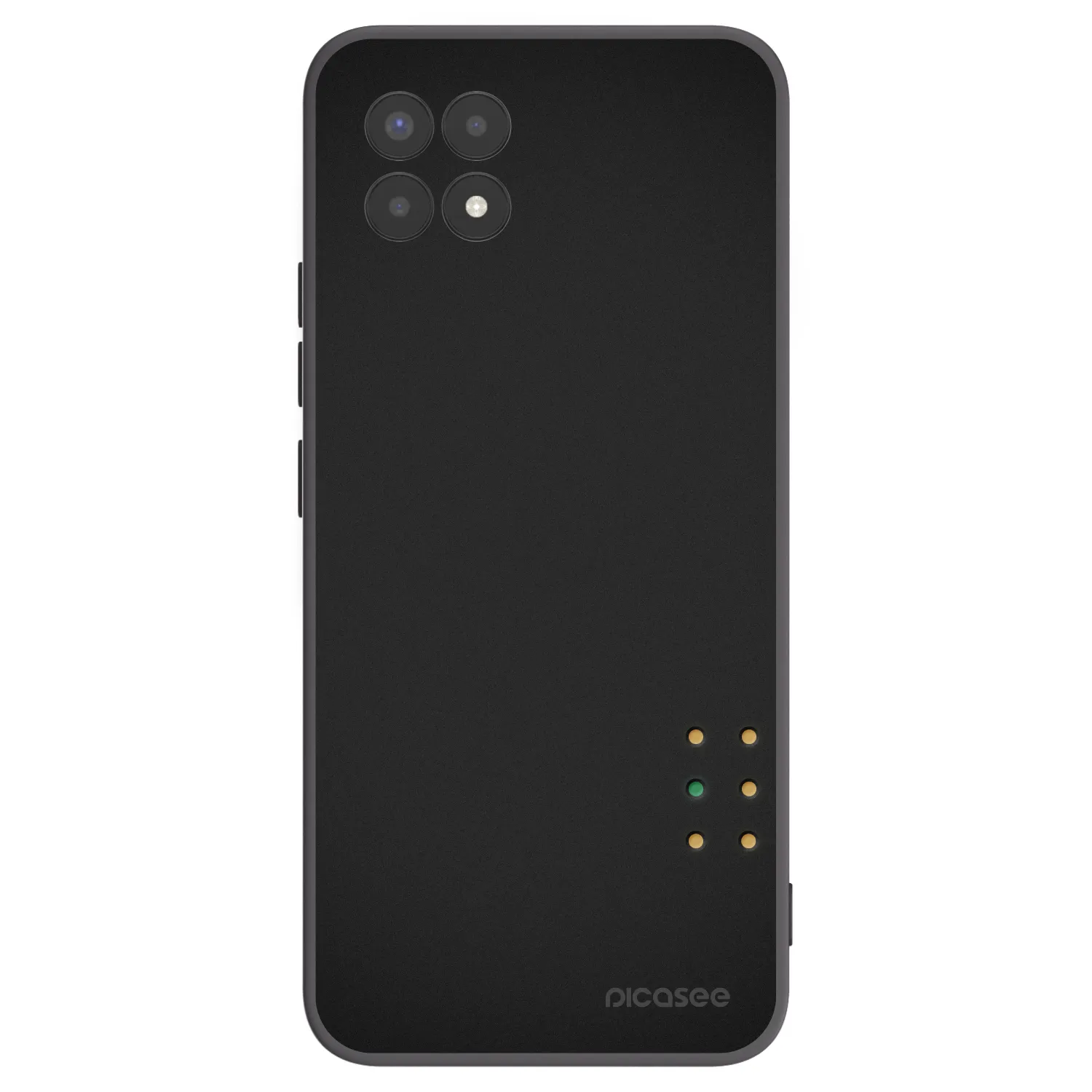 Picasee silikonowe czarne etui na Realme 8i - Pulse