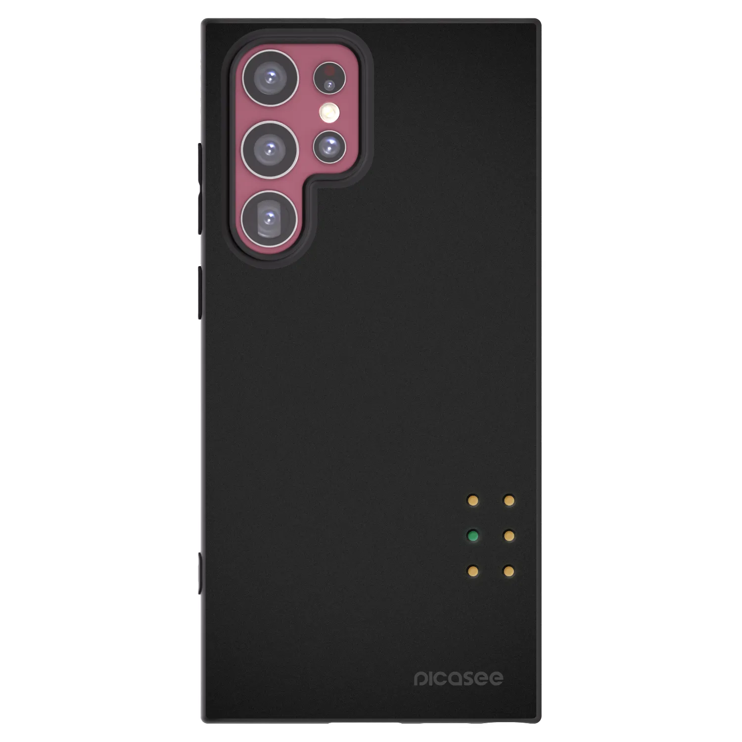 Picasee silikonowe czarne etui na Samsung Galaxy S22 Ultra 5G - Pulse