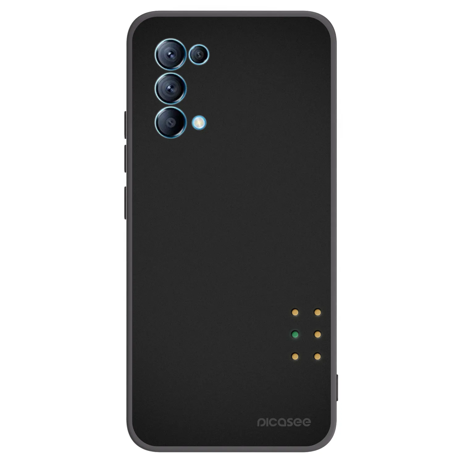 Picasee silikonowe czarne etui na OPPO A16s - Pulse