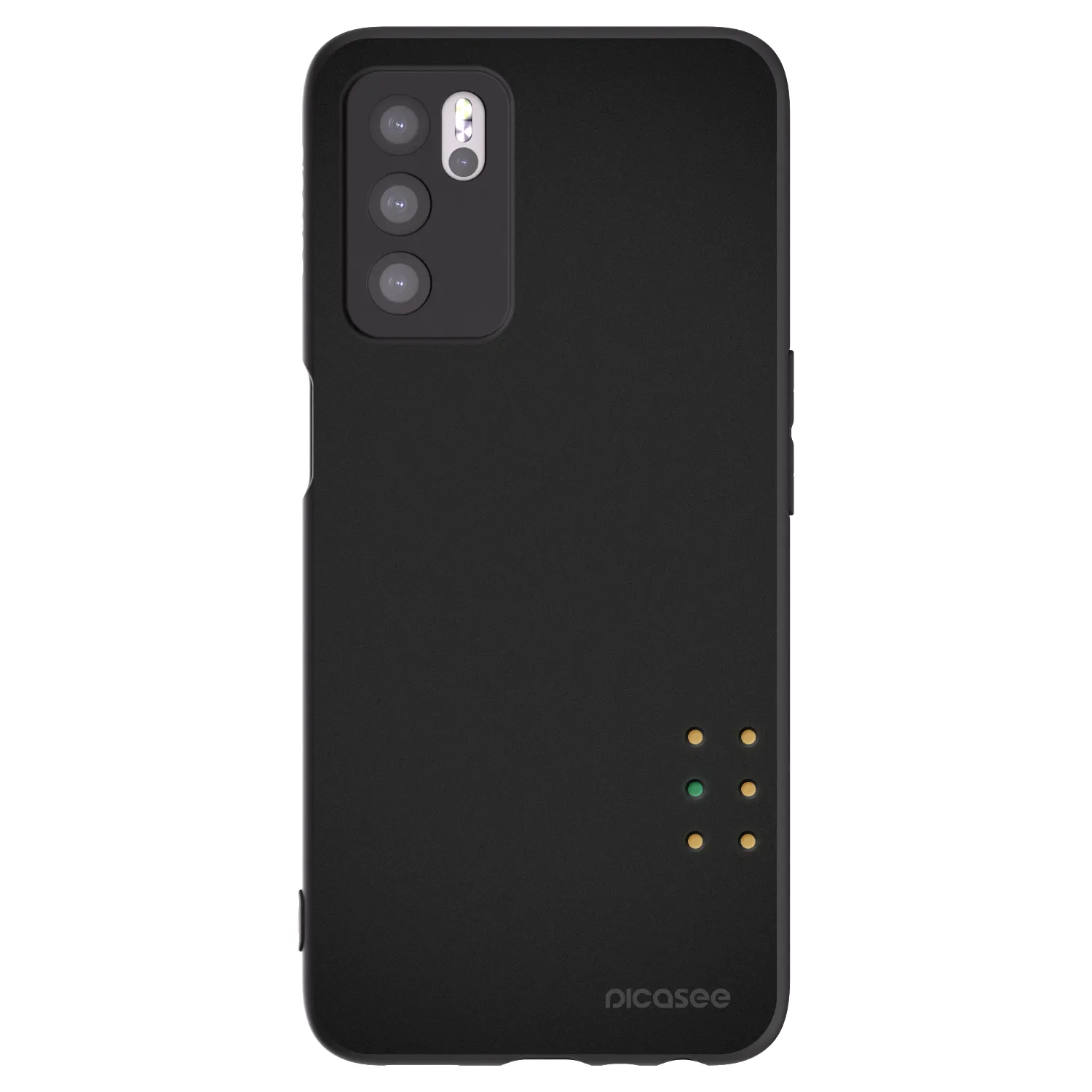 Picasee silikonowe czarne etui na OPPO A16s - Pulse