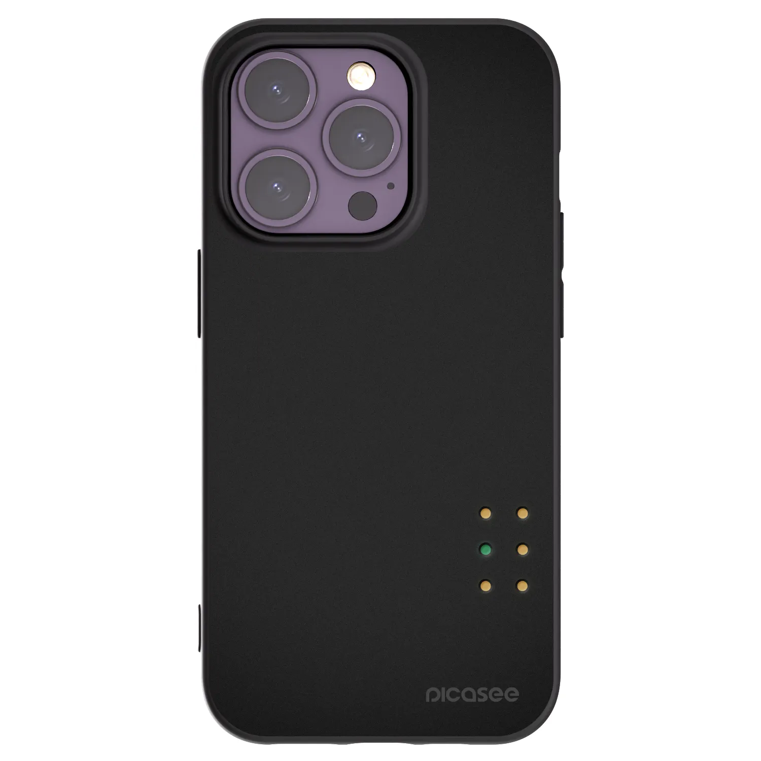 Picasee silikonowe czarne etui na Apple iPhone 14 Pro - Pulse