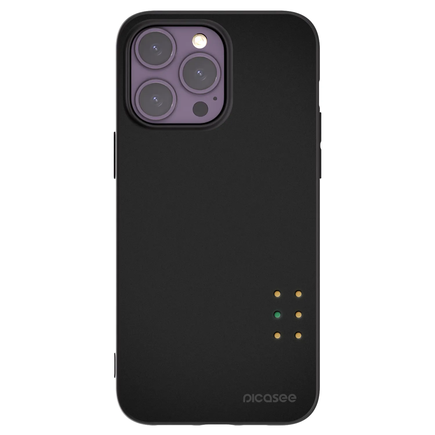 Picasee silikonowe czarne etui na Apple iPhone 14 Pro Max - Pulse