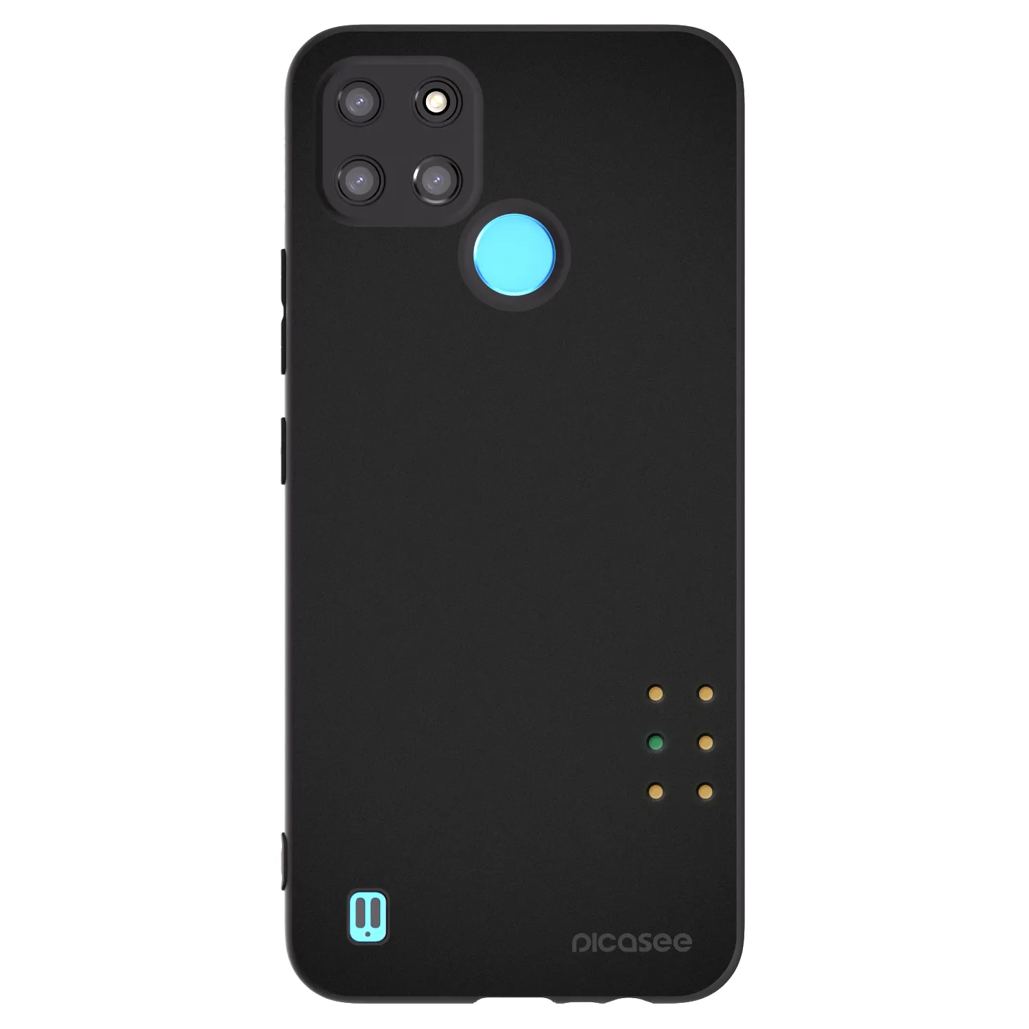 Picasee silikonowe czarne etui na Realme C21Y - Pulse