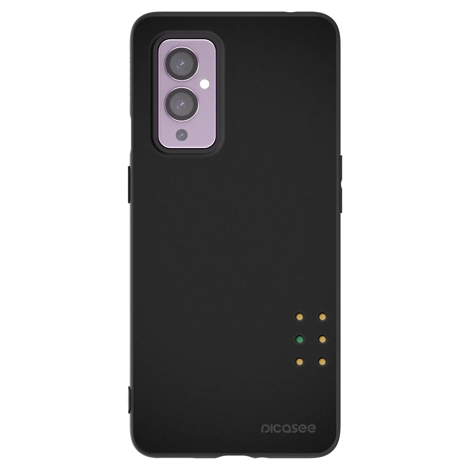 Picasee silikonowe czarne etui na OnePlus 9 - Pulse