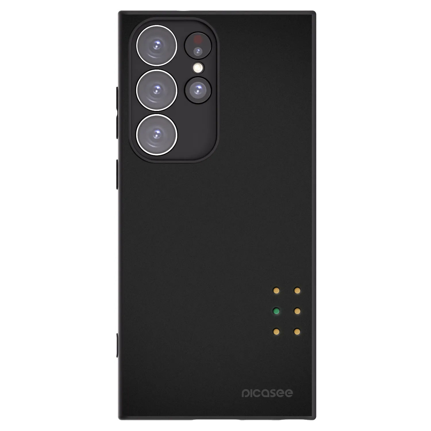 Picasee silikonowe czarne etui na Samsung Galaxy S23 Ultra 5G - Pulse