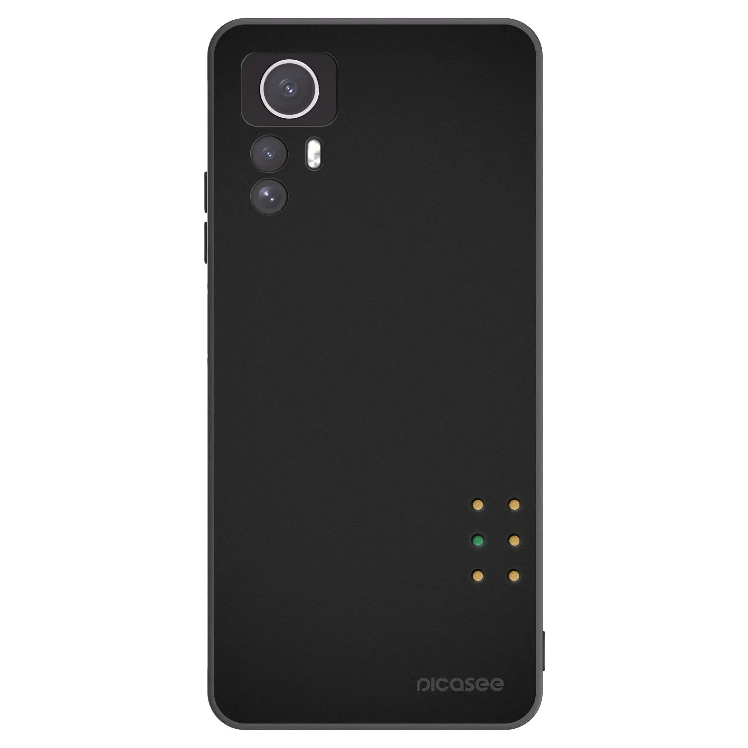 Picasee silikonowe czarne etui na Xiaomi Redmi Note 12S - Pulse