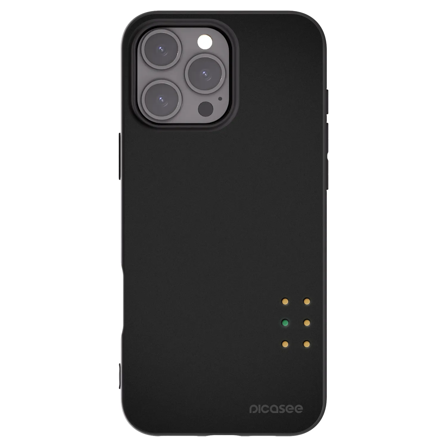Picasee silikonowe czarne etui na Apple iPhone 16 Pro Max - Pulse