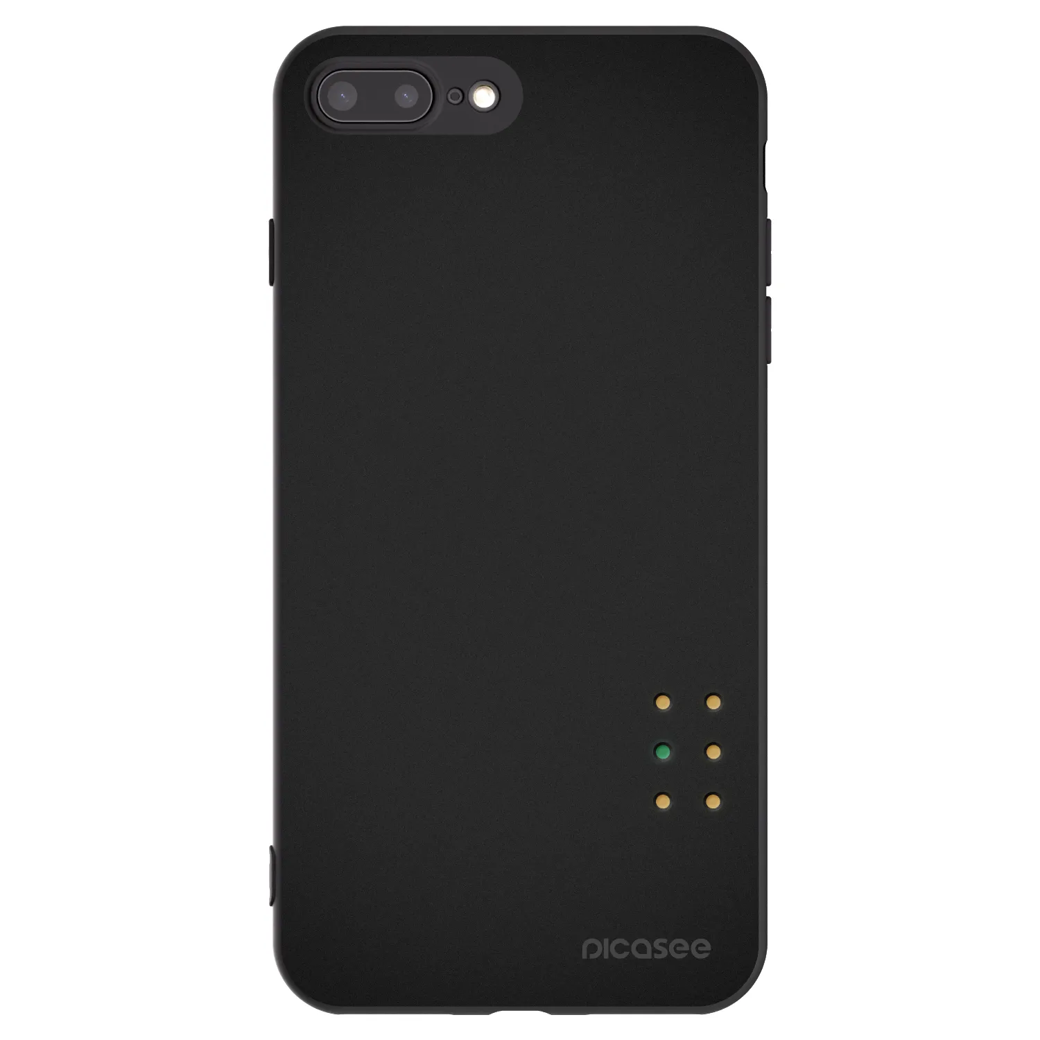 Picasee silikonowe czarne etui na Apple iPhone 8 Plus - Pulse