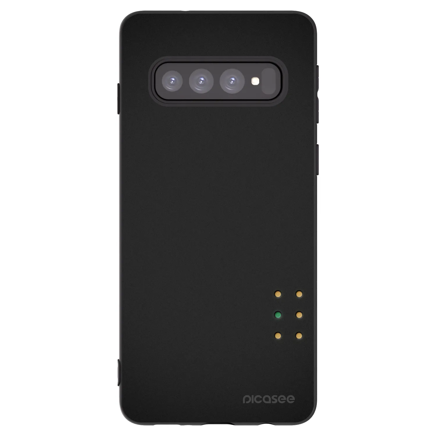 Picasee silikonowe czarne etui na Samsung Galaxy S10 G973 - Pulse