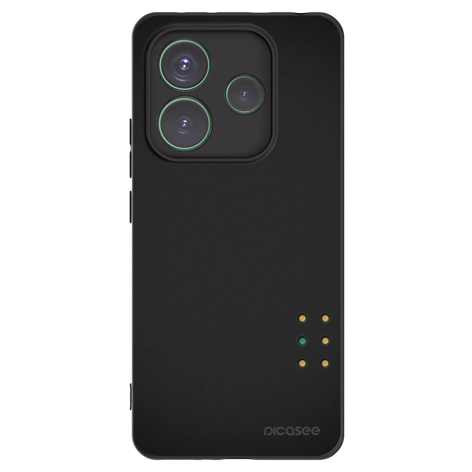Picasee silikonowe czarne etui na Xiaomi Redmi Note 14 5G - Pulse
