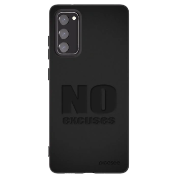 Picasee silikonowe czarne etui na Samsung Galaxy S20 FE - No Excuses
