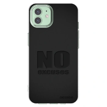 Picasee silikonowe przeźroczyste etui na Apple iPhone 12 - No Excuses