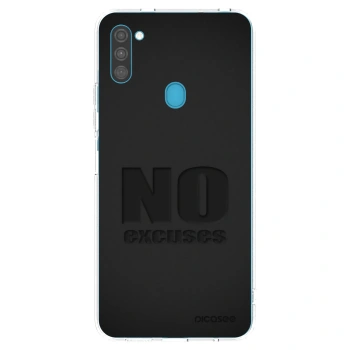 Picasee silikonowe przeźroczyste etui na Samsung Galaxy M11 - No Excuses