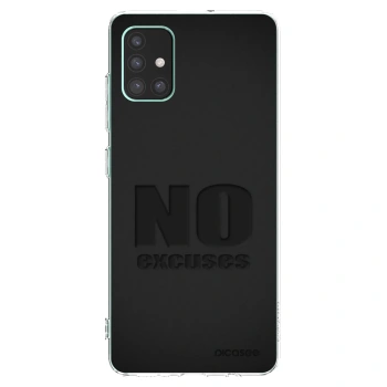 Picasee silikonowe przeźroczyste etui na Samsung Galaxy M51 M515F - No Excuses