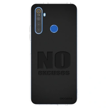 Picasee silikonowe przeźroczyste etui na Realme 5 - No Excuses