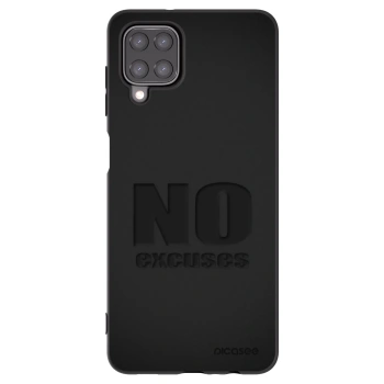 Picasee silikonowe czarne etui na Samsung Galaxy A12 A125F - No Excuses