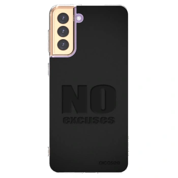 Picasee silikonowe przeźroczyste etui na Samsung Galaxy S21+ 5G G996F - No Excuses