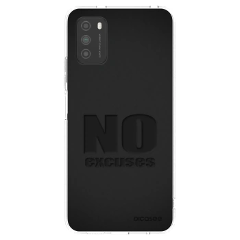 Picasee silikonowe przeźroczyste etui na Xiaomi Poco M3 - No Excuses