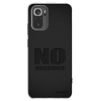 Picasee silikonowe przeźroczyste etui na Xiaomi Redmi Note 10 - No Excuses