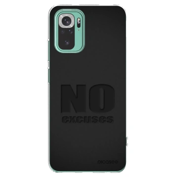 Picasee silikonowe przeźroczyste etui na Xiaomi Redmi Note 10 Pro - No Excuses