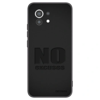 Picasee silikonowe czarne etui na Xiaomi Mi 11 - No Excuses