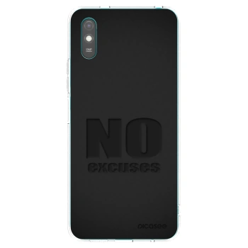 Picasee silikonowe przeźroczyste etui na Xiaomi Redmi 9AT - No Excuses