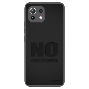 Picasee silikonowe czarne etui na Xiaomi Mi 11 Lite - No Excuses