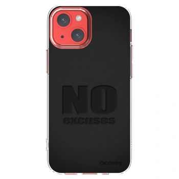 Picasee silikonowe przeźroczyste etui na Apple iPhone 13 mini - No Excuses