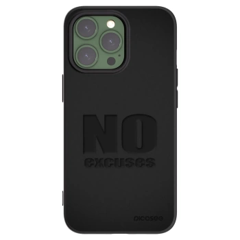 Picasee silikonowe czarne etui na Apple iPhone 13 Pro - No Excuses