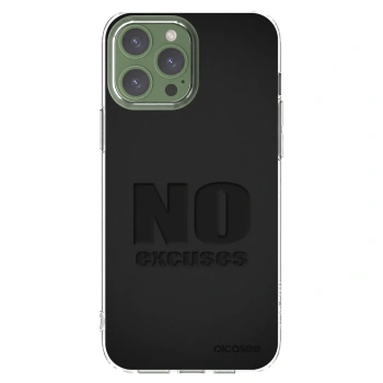 Picasee silikonowe przeźroczyste etui na Apple iPhone 13 Pro Max - No Excuses