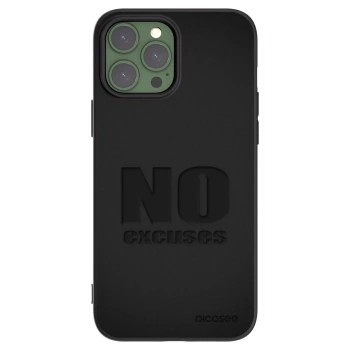 Picasee silikonowe czarne etui na Apple iPhone 13 Pro Max - No Excuses