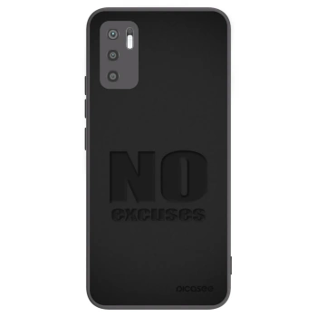 Picasee silikonowe czarne etui na Xiaomi Redmi Note 10 5G - No Excuses