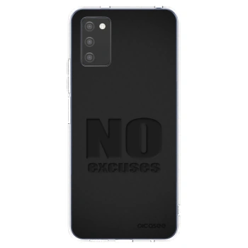 Picasee silikonowe przeźroczyste etui na Samsung Galaxy A02s A025G - No Excuses