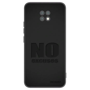 Picasee silikonowe czarne etui na Xiaomi Redmi Note 9T - No Excuses
