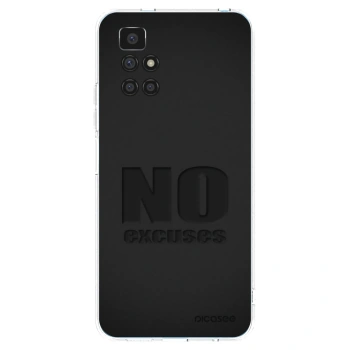Picasee silikonowe przeźroczyste etui na Xiaomi Redmi 10 - No Excuses
