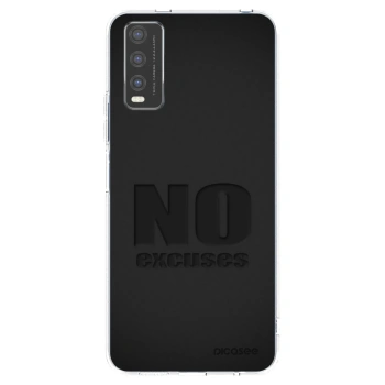 Picasee silikonowe przeźroczyste etui na Vivo Y20s - No Excuses