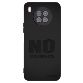 Picasee silikonowe czarne etui na Huawei Nova 8i - No Excuses