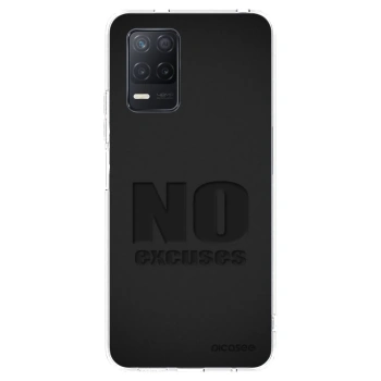 Picasee silikonowe przeźroczyste etui na Realme 8 5G - No Excuses