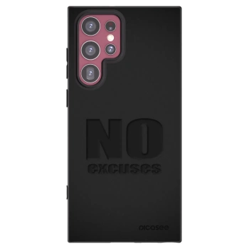 Picasee silikonowe czarne etui na Samsung Galaxy S22 Ultra 5G - No Excuses