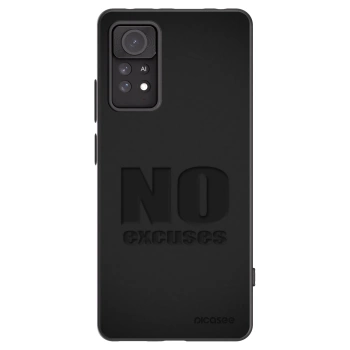Picasee silikonowe czarne etui na Xiaomi Redmi Note 11 Pro 5G - No Excuses