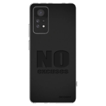 Picasee silikonowe przeźroczyste etui na Xiaomi Redmi Note 11 Pro 5G - No Excuses