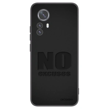 Picasee silikonowe czarne etui na Xiaomi 12 Pro - No Excuses