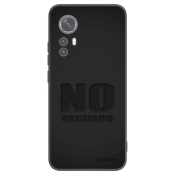 Picasee silikonowe czarne etui na Xiaomi 12X - No Excuses