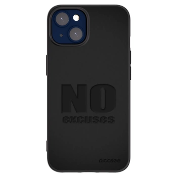 Picasee silikonowe czarne etui na Apple iPhone 14 - No Excuses